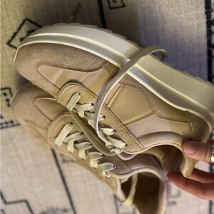 Beige and Cream Sneakers